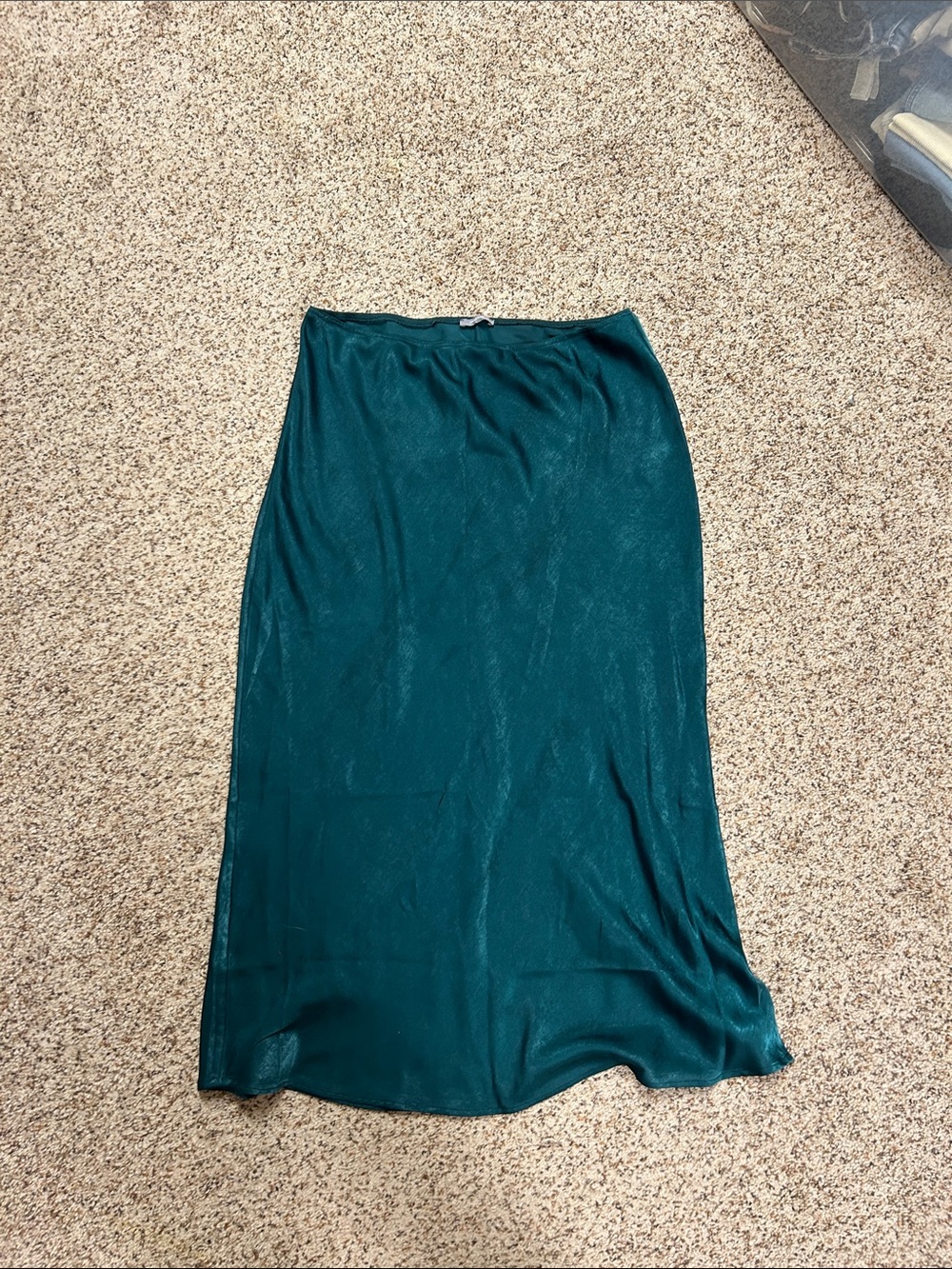 Maurices Teal Satin Maxi Skirt